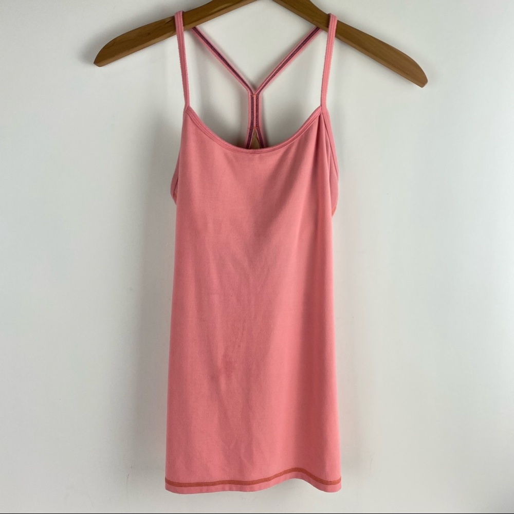 Lululemon Power Y Tank *Luon Light Hthr Pop Orange